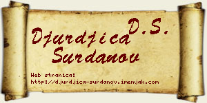Đurđica Surdanov vizit kartica